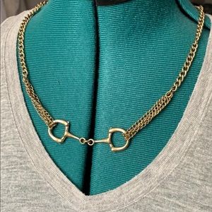 Bronze Stirrup Chunky Chain Necklace